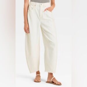 ETICA Iris Relaxed Barrel Jeans Natural Pants Sz 30